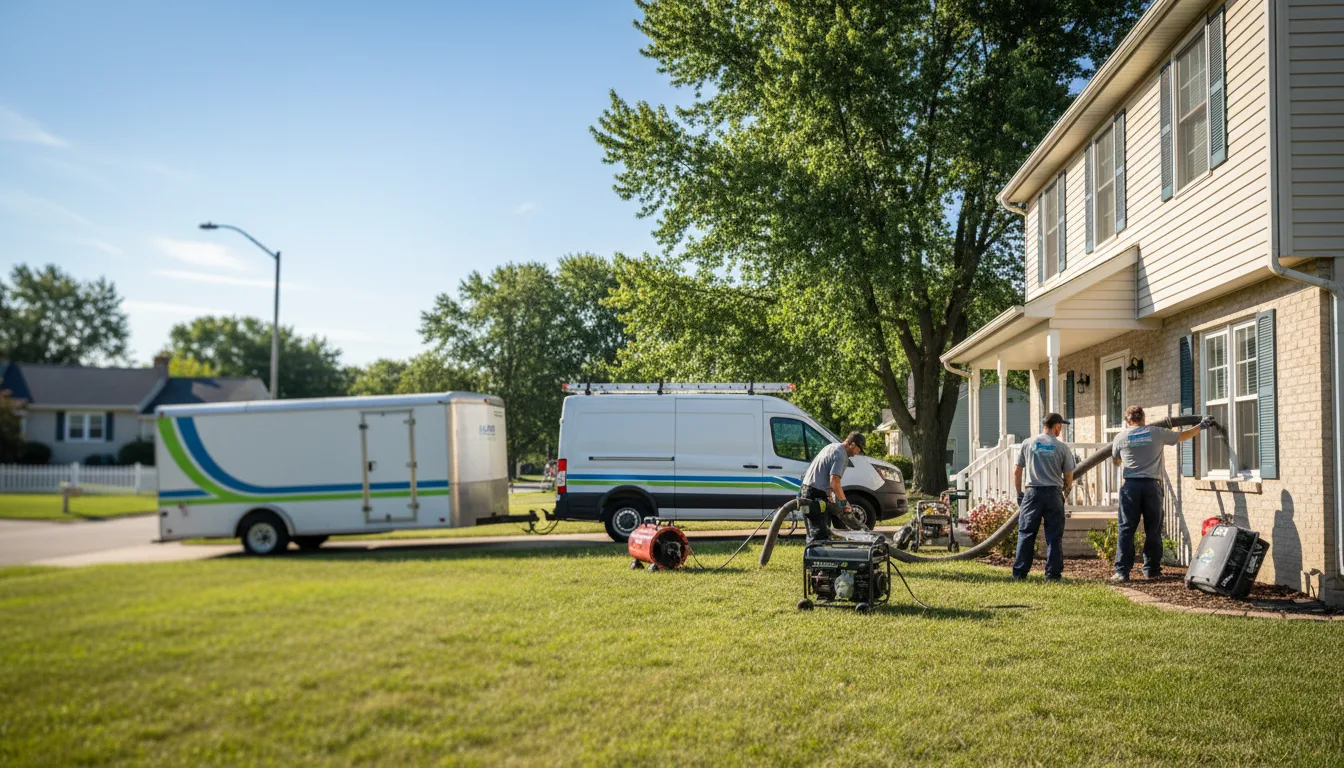 Flooded Basement Restoration And Cleanup With Repair in Quincy, IL near me